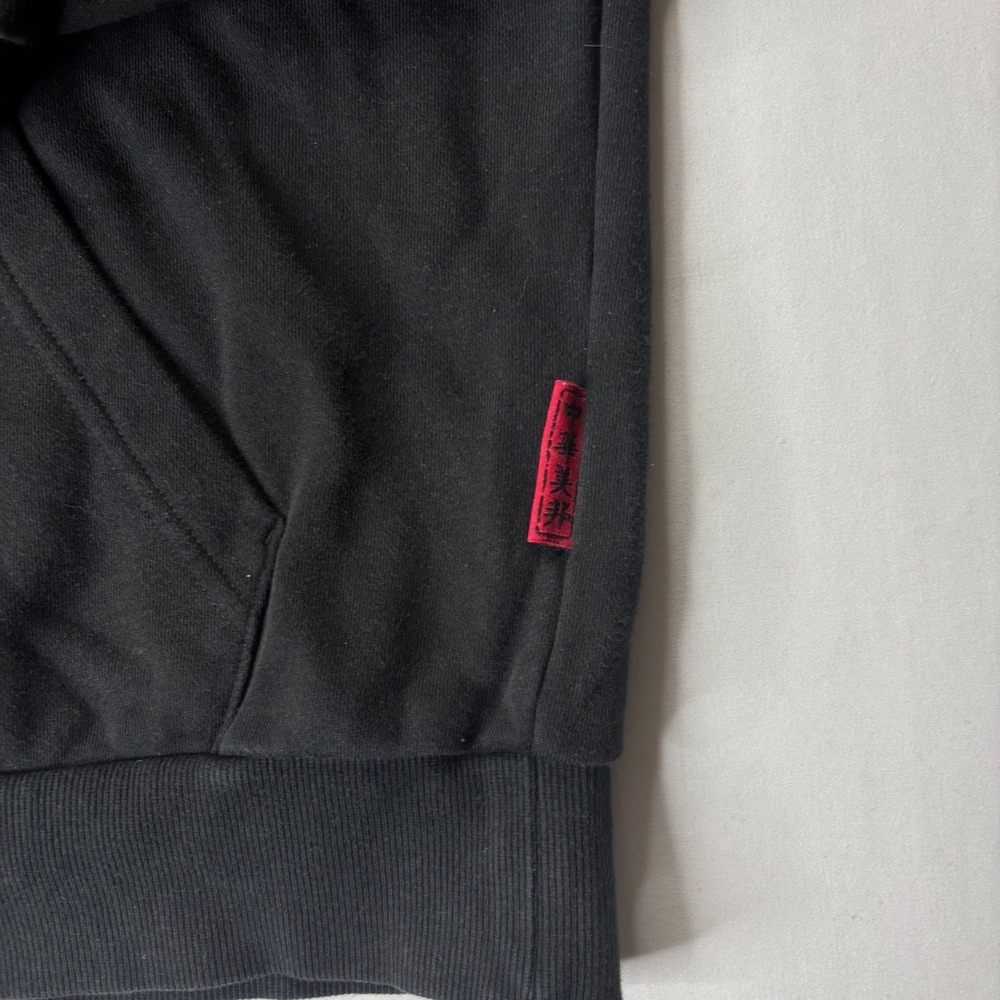 Meters/bonwe Black Graphic Pullover Hoodie Men's XL Streetwear Oversized - Picture 12 of 12